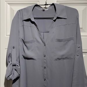 Express Grey Portofino blouse